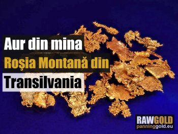 Aur din mina Roşia Montană din Transilvania