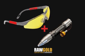 Lanterna UV pentru minerale 395nm + ochelari UV